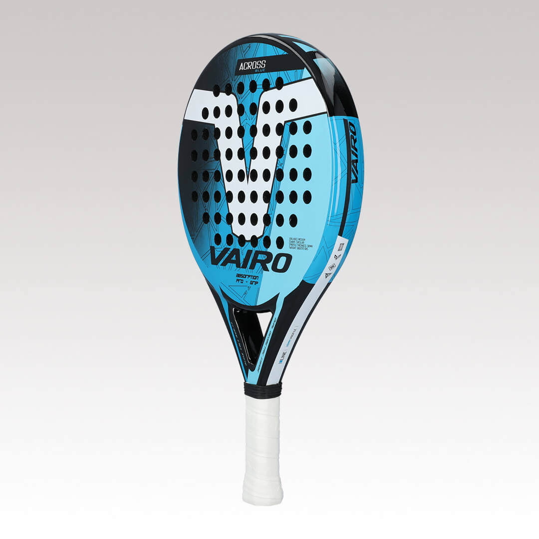 Raqueta De Pádel VAIRO Across Blue - Fibra De Vidrio, Tecnología Spot Zone Para Mayor Control